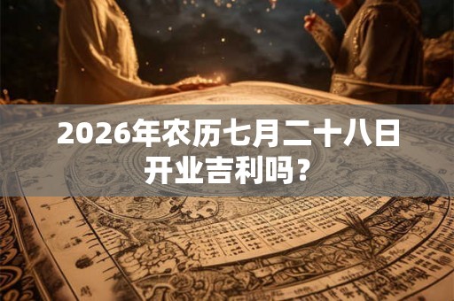2026年农历七月二十八日开业吉利吗？
