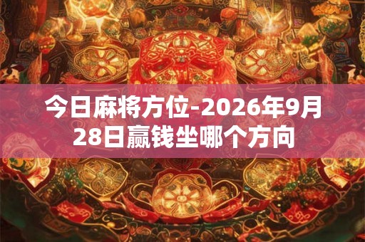 今日麻将方位-2026年9月28日赢钱坐哪个方向