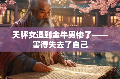 天秤女遇到金牛男惨了——害得失去了自己