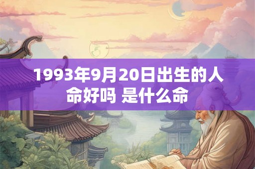 1993年9月20日出生的人命好吗 是什么命