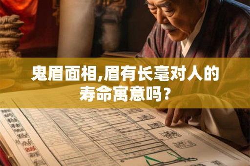 鬼眉面相,眉有长毫对人的寿命寓意吗？