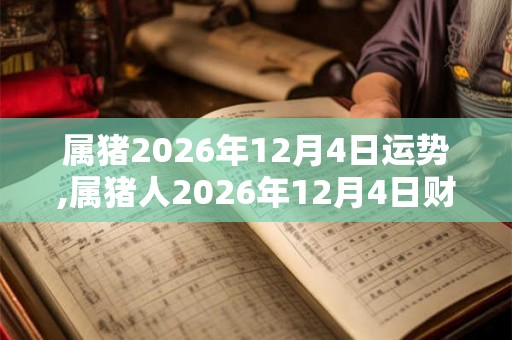 属猪2026年12月4日运势,属猪人2026年12月4日财运,生肖猪2026年12月4日运势 属猪2026年12月4日运势,属猪人2026年12月4日财运,生肖猪2026年12月4日运势