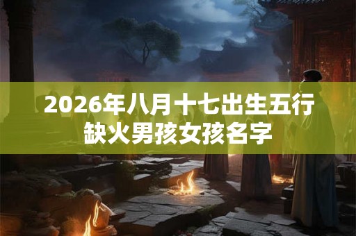 2026年八月十七出生五行缺火男孩女孩名字