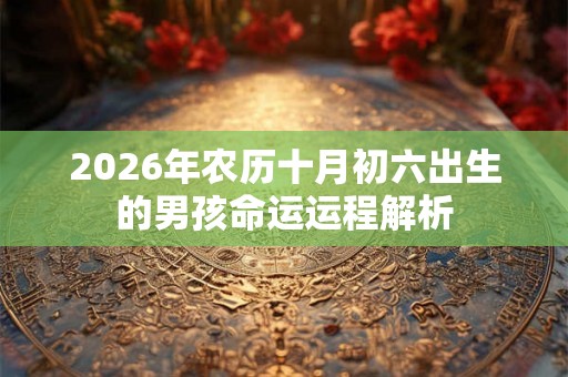 2026年农历十月初六出生的男孩命运运程解析