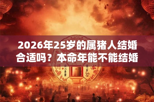 2026年25岁的属猪人结婚合适吗？本命年能不能结婚？