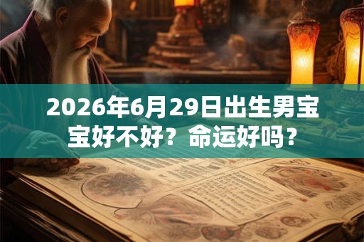 2026年6月29日出生男宝宝好不好？命运好吗？