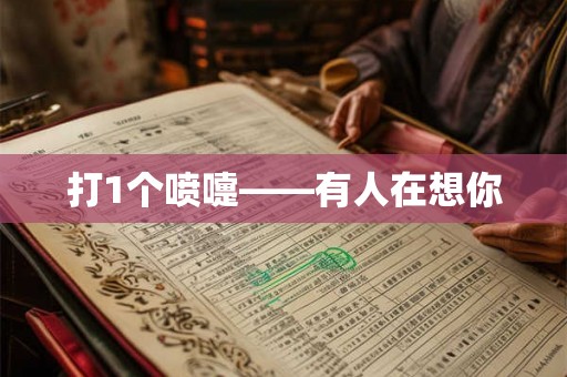 打1个喷嚏——有人在想你