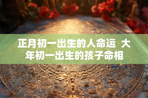 正月初一出生的人命运  大年初一出生的孩子命相