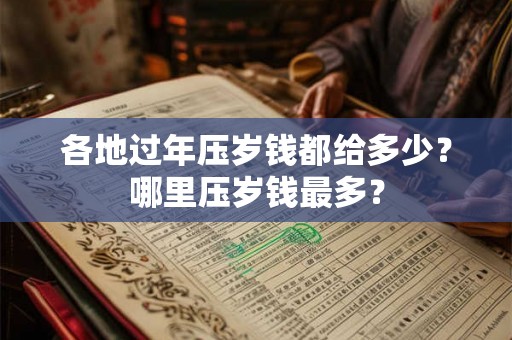 各地过年压岁钱都给多少？哪里压岁钱最多？