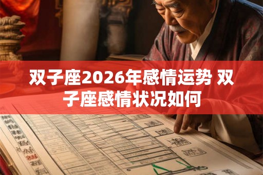 双子座2026年感情运势 双子座感情状况如何
