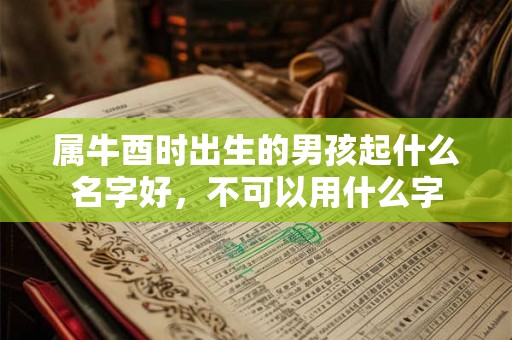 属牛酉时出生的男孩起什么名字好，不可以用什么字