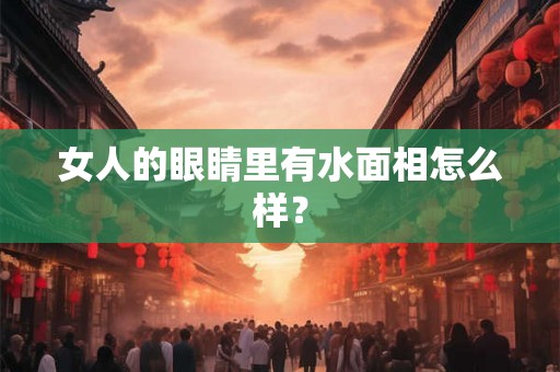 女人的眼睛里有水面相怎么样？