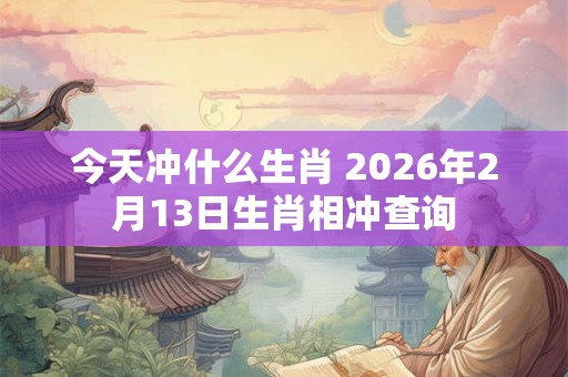 今天冲什么生肖 2026年2月13日生肖相冲查询