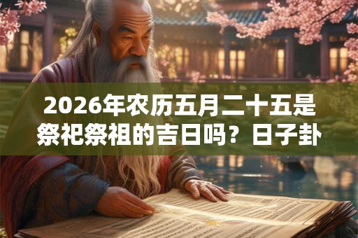 2026年农历五月二十五是祭祀祭祖的吉日吗？日子卦象好不好？