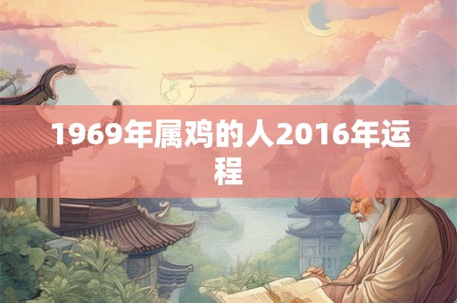 1969年属鸡的人2016年运程