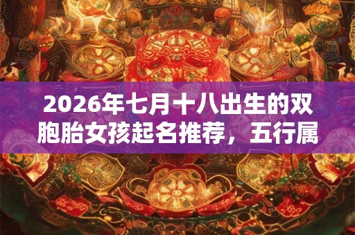 2026年七月十八出生的双胞胎女孩起名推荐，五行属什么