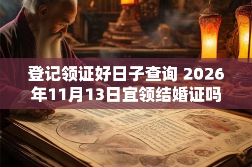 登记领证好日子查询 2026年11月13日宜领结婚证吗