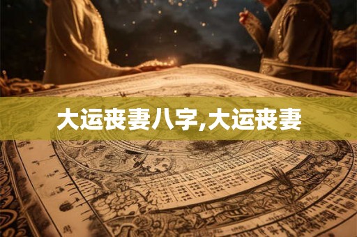 大运丧妻八字,大运丧妻