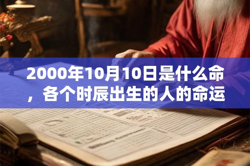 2000年10月10日是什么命，各个时辰出生的人的命运