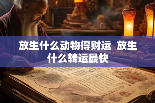 放生什么动物得财运  放生什么转运最快