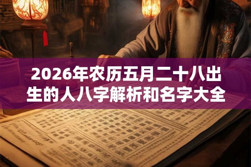 2026年农历五月二十八出生的人八字解析和名字大全 2026年农历五月二十八出生的人八字解析和名字大全