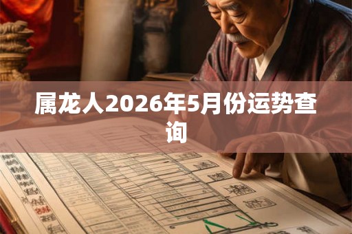 属龙人2026年5月份运势查询 属龙人2026年5月份运势查询