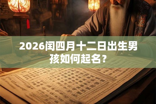 2026闰四月十二日出生男孩如何起名？
