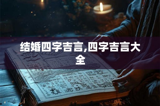 结婚四字吉言,四字吉言大全