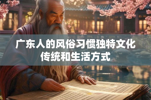 广东人的风俗习惯独特文化传统和生活方式