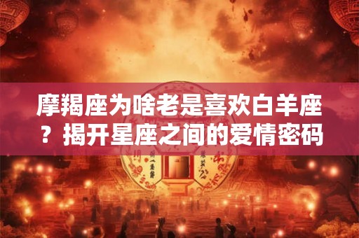 摩羯座为啥老是喜欢白羊座？揭开星座之间的爱情密码