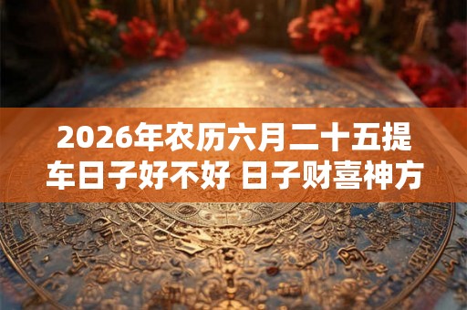 2026年农历六月二十五提车日子好不好 日子财喜神方位