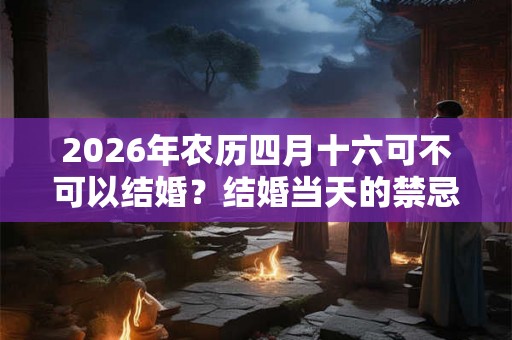 2026年农历四月十六可不可以结婚？结婚当天的禁忌？
