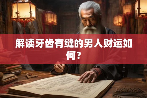 解读牙齿有缝的男人财运如何？