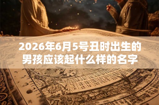 2026年6月5号丑时出生的男孩应该起什么样的名字