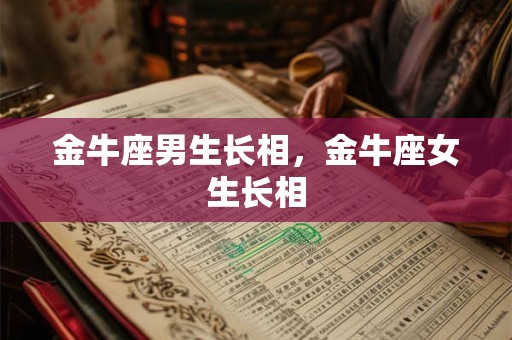 金牛座男生长相，金牛座女生长相