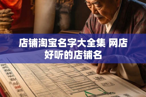 店铺淘宝名字大全集 网店好听的店铺名
