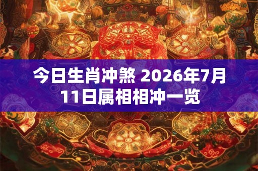 今日生肖冲煞 2026年7月11日属相相冲一览 今日生肖冲煞 2026年7月11日属相相冲一览