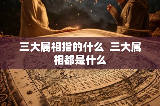 三大属相指的什么  三大属相都是什么