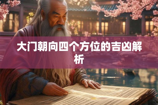 大门朝向四个方位的吉凶解析