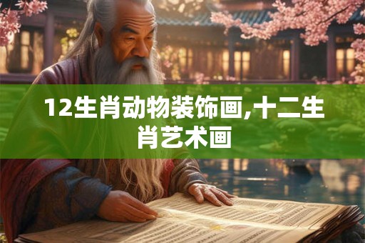 12生肖动物装饰画,十二生肖艺术画