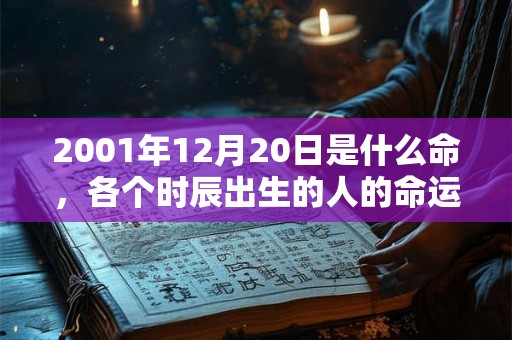 2001年12月20日是什么命，各个时辰出生的人的命运