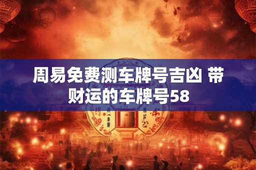 周易免费测车牌号吉凶 带财运的车牌号58