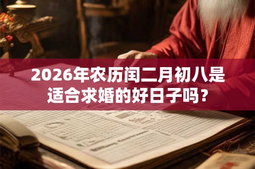 2026年农历闰二月初八是适合求婚的好日子吗？