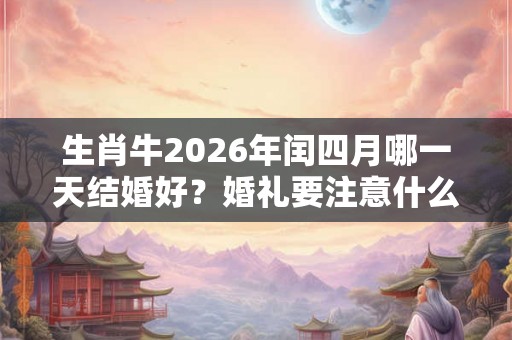 生肖牛2026年闰四月哪一天结婚好？婚礼要注意什么？
