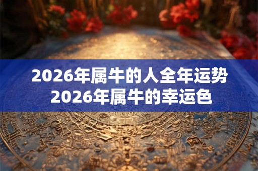 2026年属牛的人全年运势 2026年属牛的幸运色