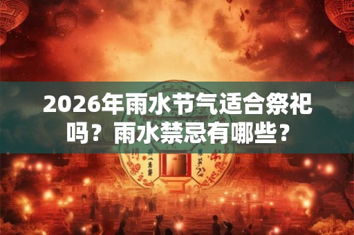 2026年雨水节气适合祭祀吗？雨水禁忌有哪些？