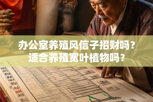 办公室养殖风信子招财吗？适合养殖宽叶植物吗？