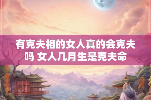 有克夫相的女人真的会克夫吗 女人几月生是克夫命 有克夫相的女人真的会克夫吗 女人几月生是克夫命