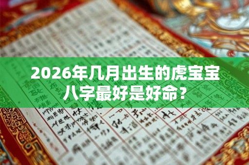 2026年几月出生的虎宝宝八字最好是好命？