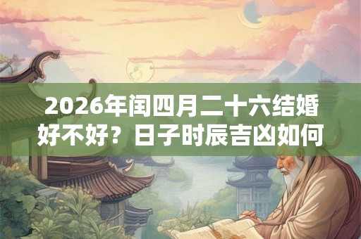 2026年闰四月二十六结婚好不好?日子时辰吉凶如何? 2026年闰四月二十六结婚好不好?日子时辰吉凶如何?